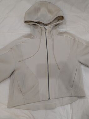 Lululemon Cream Bomber Jacket With Hood